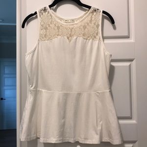 Lace peplum top